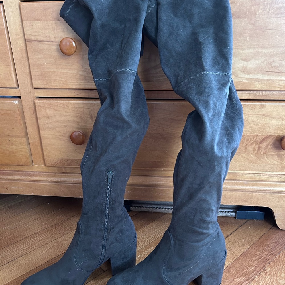 Unisa Charcoal Over-the-Knee Boots
